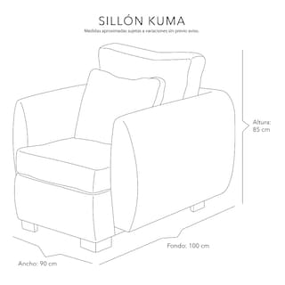 Foto 7 | Sillon Dicasa Kuma Color Gris
