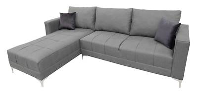 Foto 4 | Sala Esquinera El Bazar Store Interlaken Gris Plata 280x180 Cm, Tela Lino Nacional, Modular