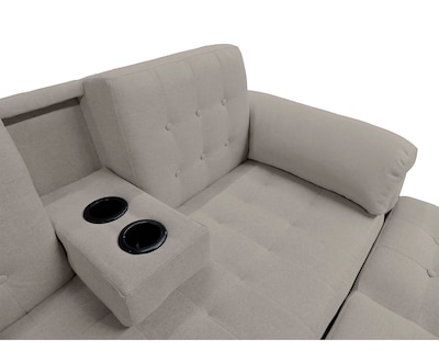 Foto 5 | Sala Modular Reversible De Lino Gris Claro Modelo Brunello