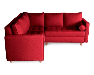 Foto 3 | Sala Esquinera de Lino Rojo Modelo Cerati Makora