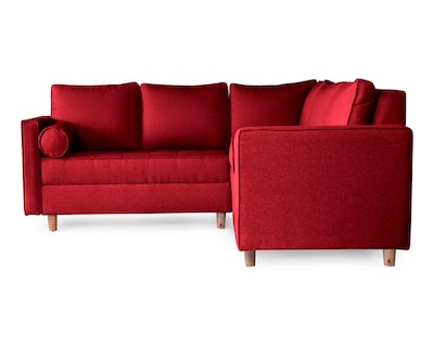 Foto 4 | Sala Esquinera de Lino Rojo Modelo Cerati Makora