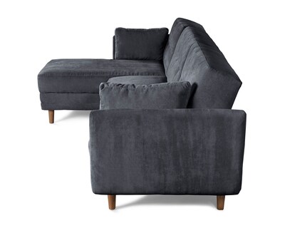 Foto 5 | Sala Modular Aperol Gris Oxford Makora Beehive Memory Foam de Velvet