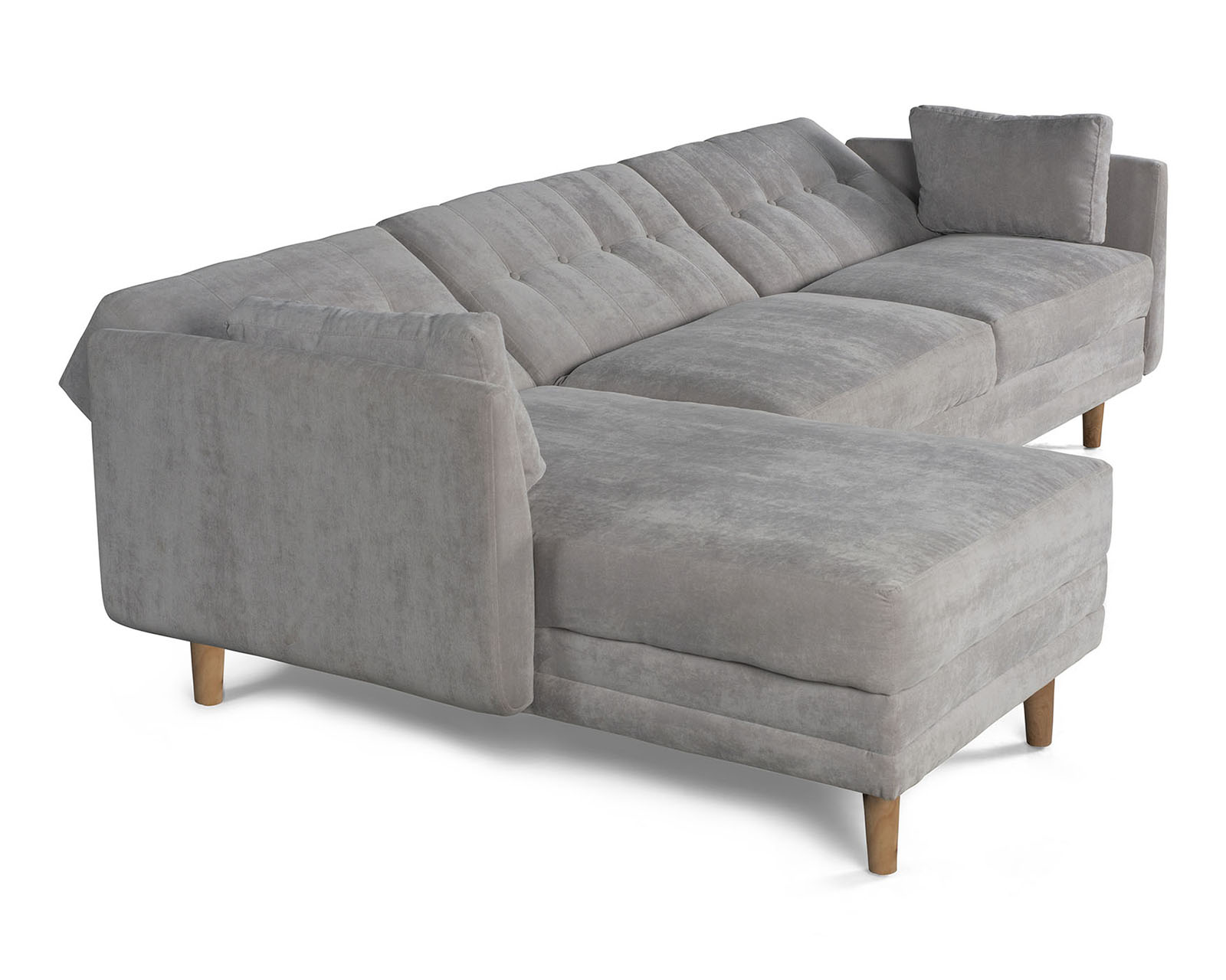 Foto 5 pulgar | Sala Modular Aperol Gris Claro Makora Beehive Memory Foam Velvet