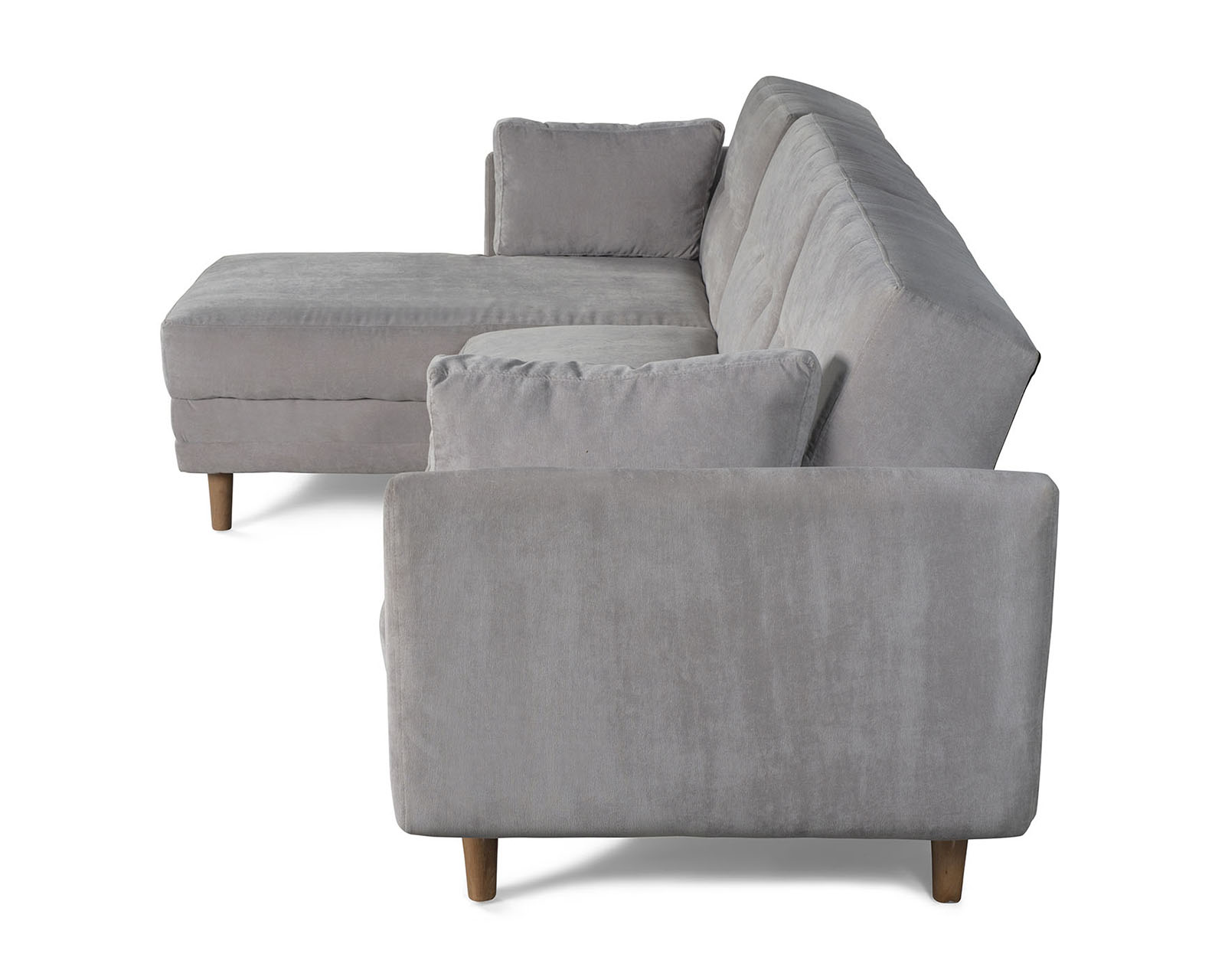 Foto 6 pulgar | Sala Modular Aperol Gris Claro Makora Beehive Memory Foam Velvet