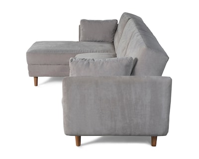 Foto 5 | Sala Modular Aperol Gris Claro Makora Beehive Memory Foam Velvet