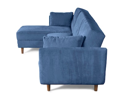 Foto 5 | Sala Modular Aperol Azul Makora Beehive Memory Foam Velvet