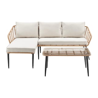 Foto 3 | Sala L Esquinera Jardín Mimbre Ratán Sillón + Mesa Exterior
