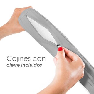 Foto 6 | Juego de Sala para Jardín de 4 Piezas Fabricado en Mimbre Sintético Set para Exteriores 3 Sofás con Asiento Acolchado
