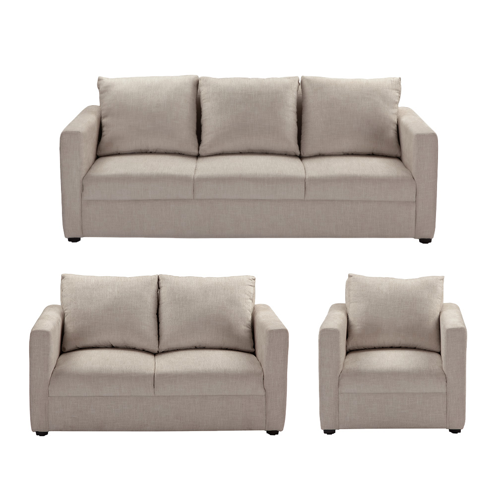 Sala Dicasa 3 Piezas Sofá Love t Sillón Gales Arena