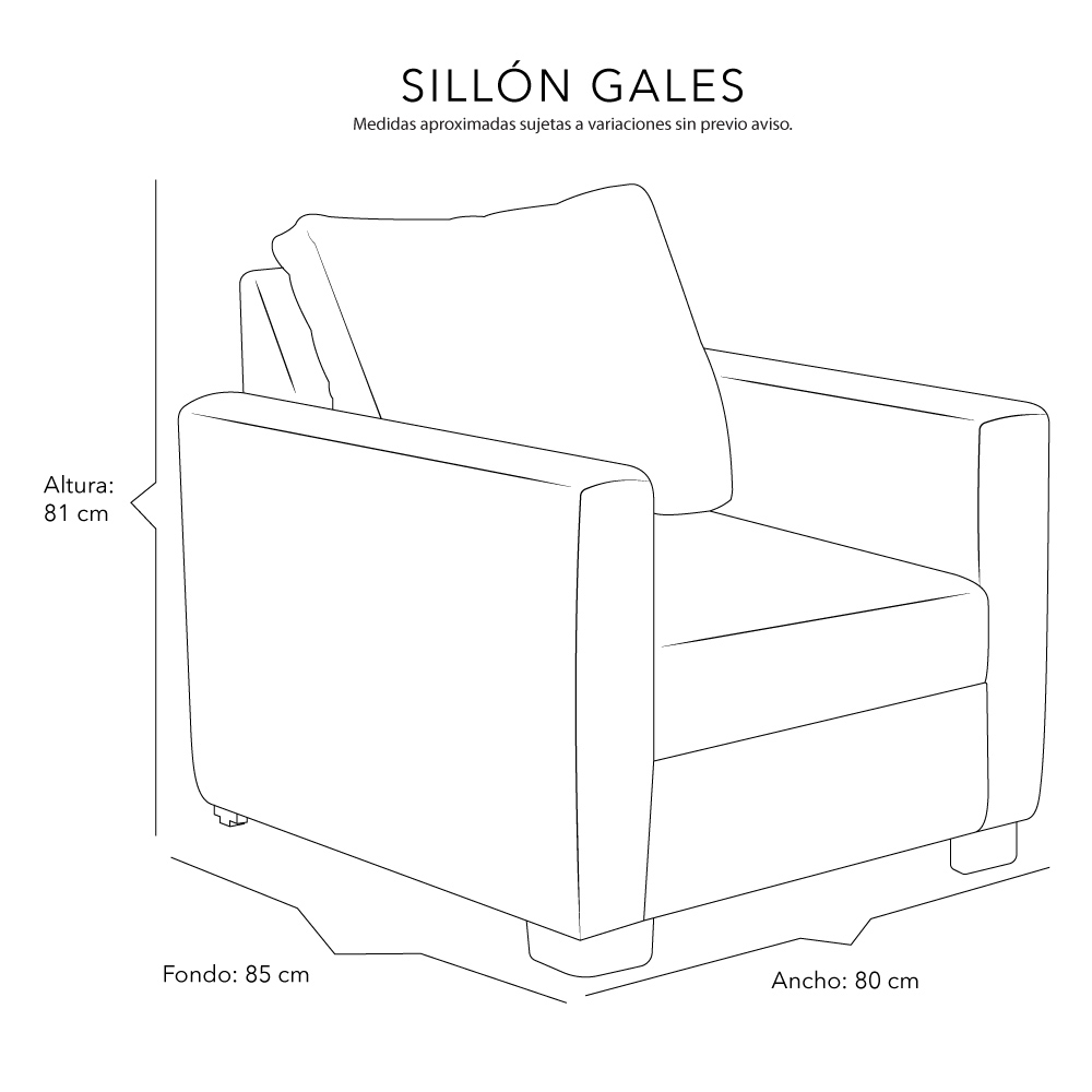 Foto 7 pulgar | Sala 3 Piezas Sofa, Love y Sillon Gales Azul