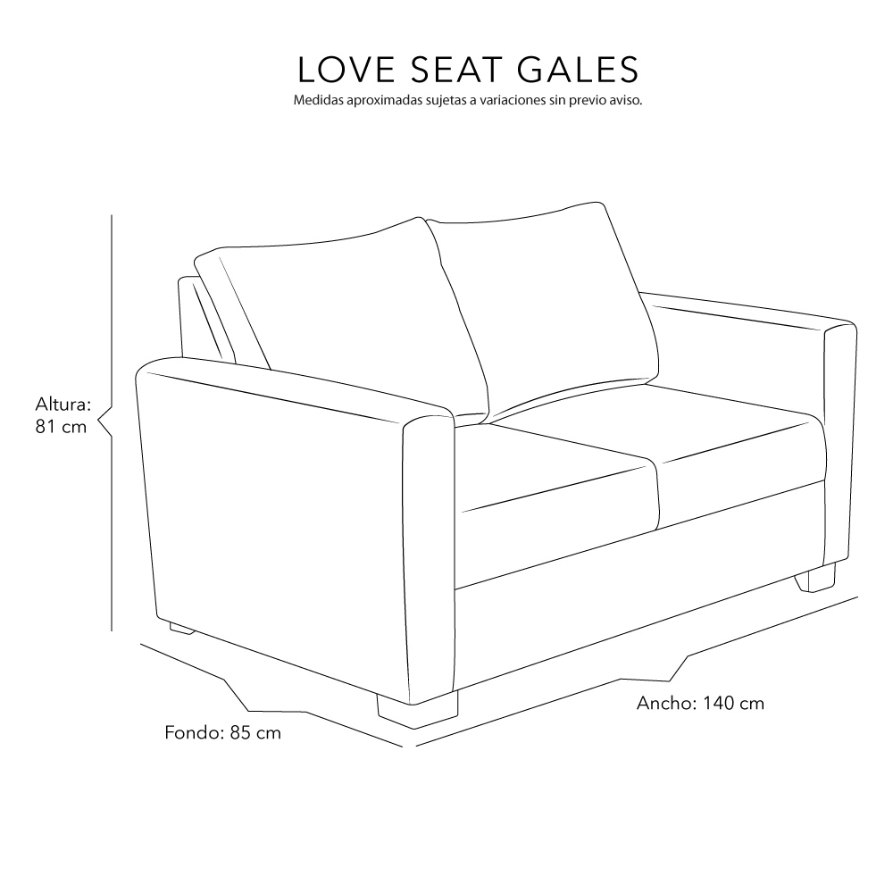 Foto 8 pulgar | Sala 3 Piezas Sofa, Love y Sillon Gales Azul