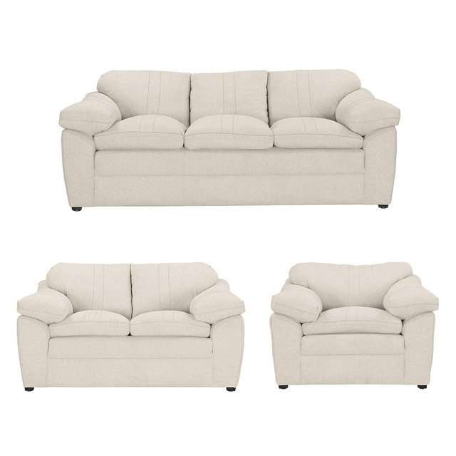 Foto 2 pulgar | Sala 3 Piezas Sofa, Love y Sillon Aston Crema