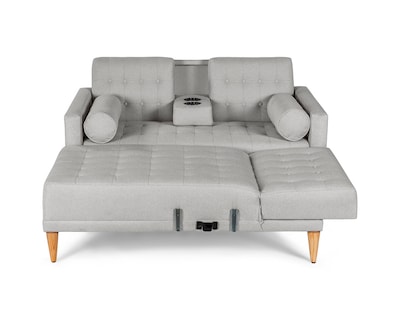 Foto 4 | Sala Modular Reversible De Lino Gris Claro Modelo Tyson
