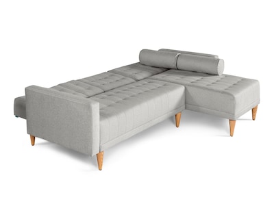 Foto 5 | Sala Modular Reversible De Lino Gris Claro Modelo Tyson