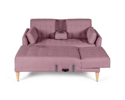 Foto 4 | Sala Modular Makora Carlton Rosa Tacto Durazno con Portavasos