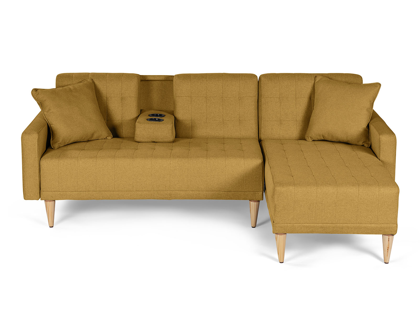 Foto 3 pulgar | Sala Modular Reversible De Lino Mostaza Modelo Kendall