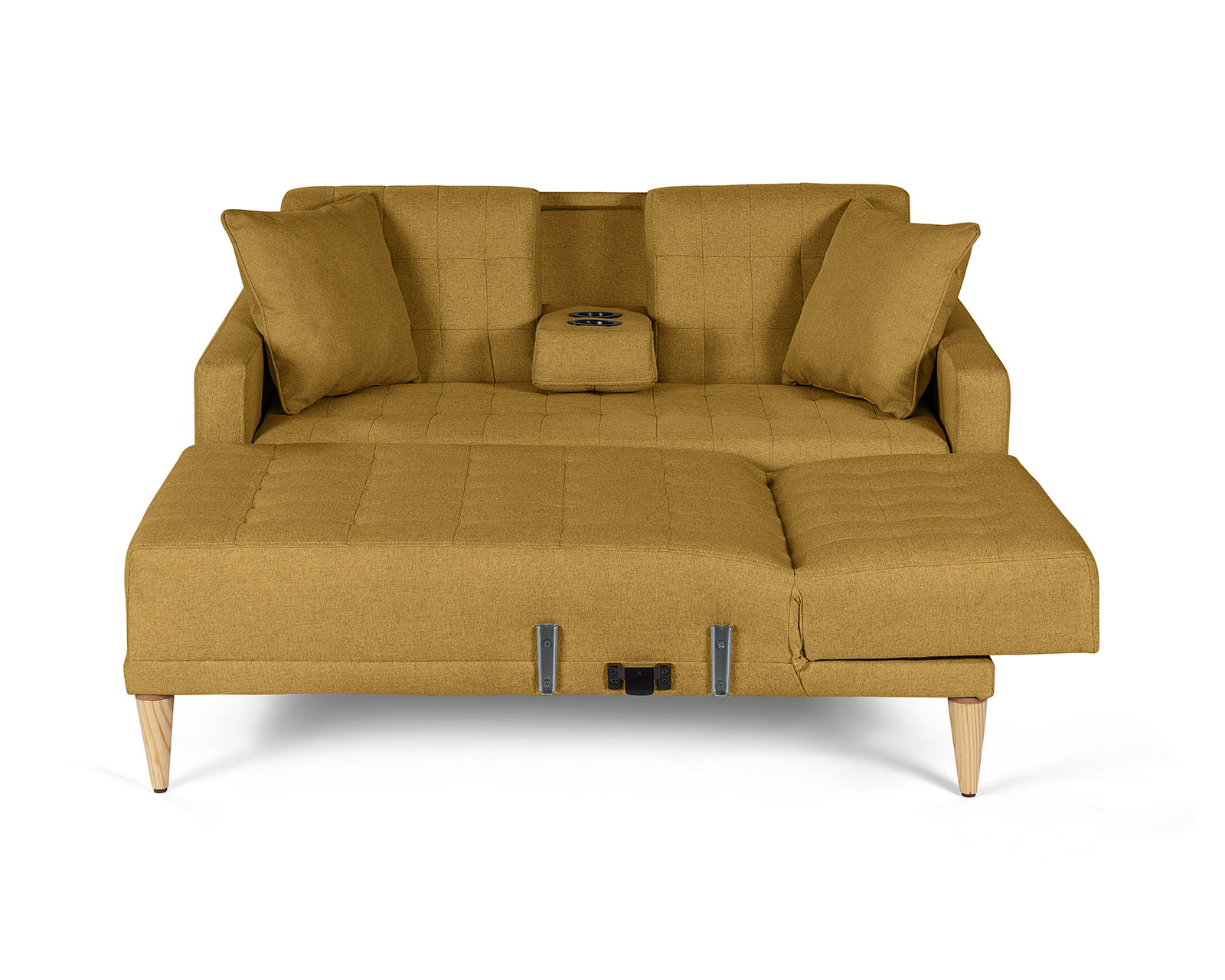 Foto 5 pulgar | Sala Modular Reversible De Lino Mostaza Modelo Kendall