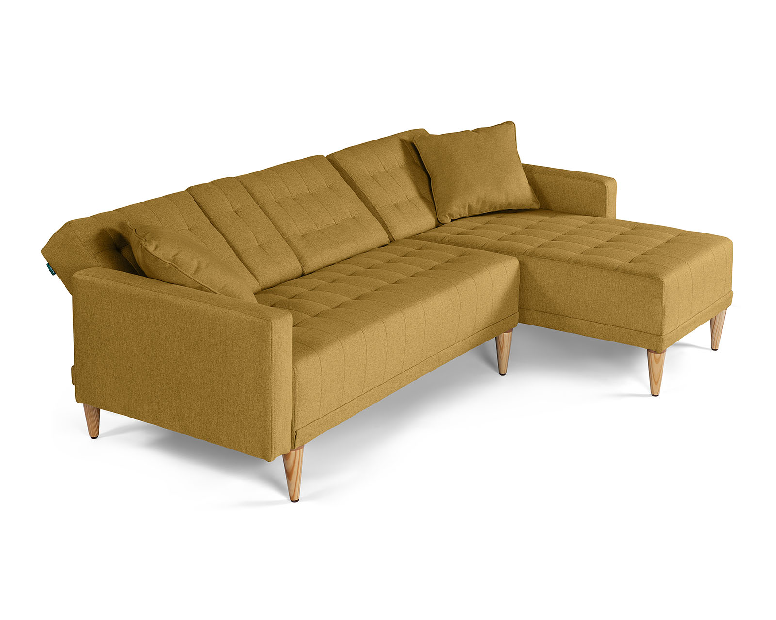 Foto 6 pulgar | Sala Modular Reversible De Lino Mostaza Modelo Kendall