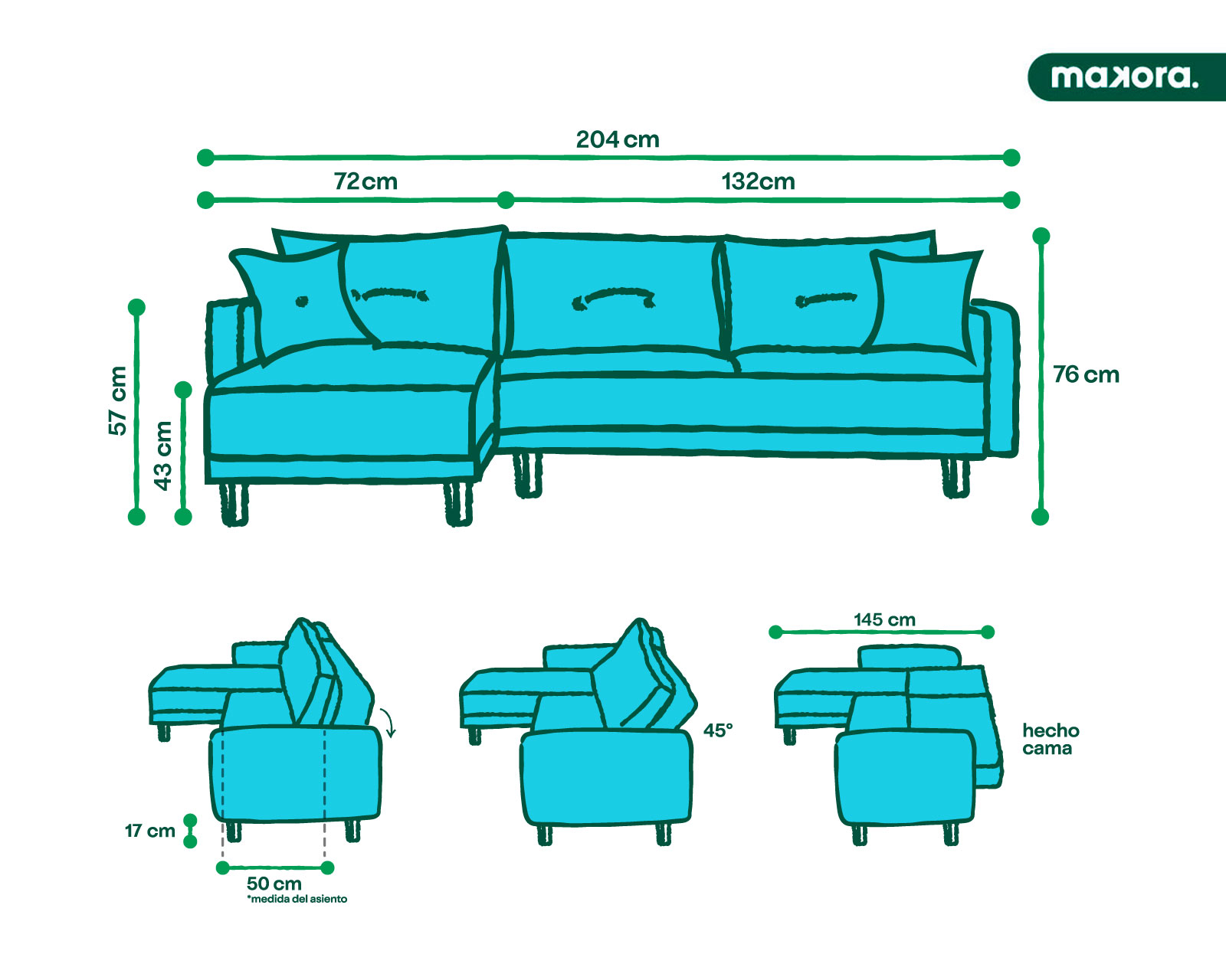Foto 8 pulgar | Sala Modular Reversible De Lino Mostaza Modelo Kendall