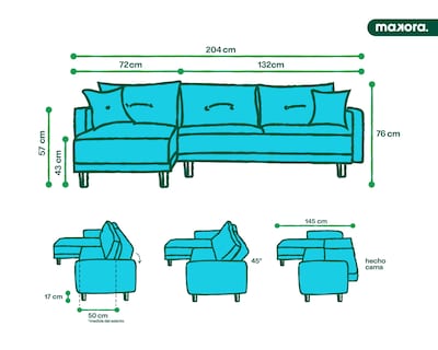 Foto 7 | Sala Modular Reversible De Lino Mostaza Modelo Kendall