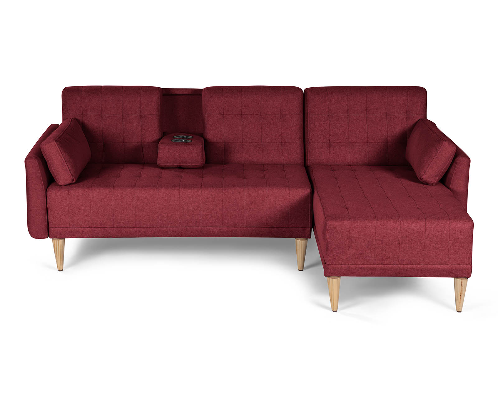 Foto 2 | Sala Modular Reversible De Lino Rojo Modelo Carlton