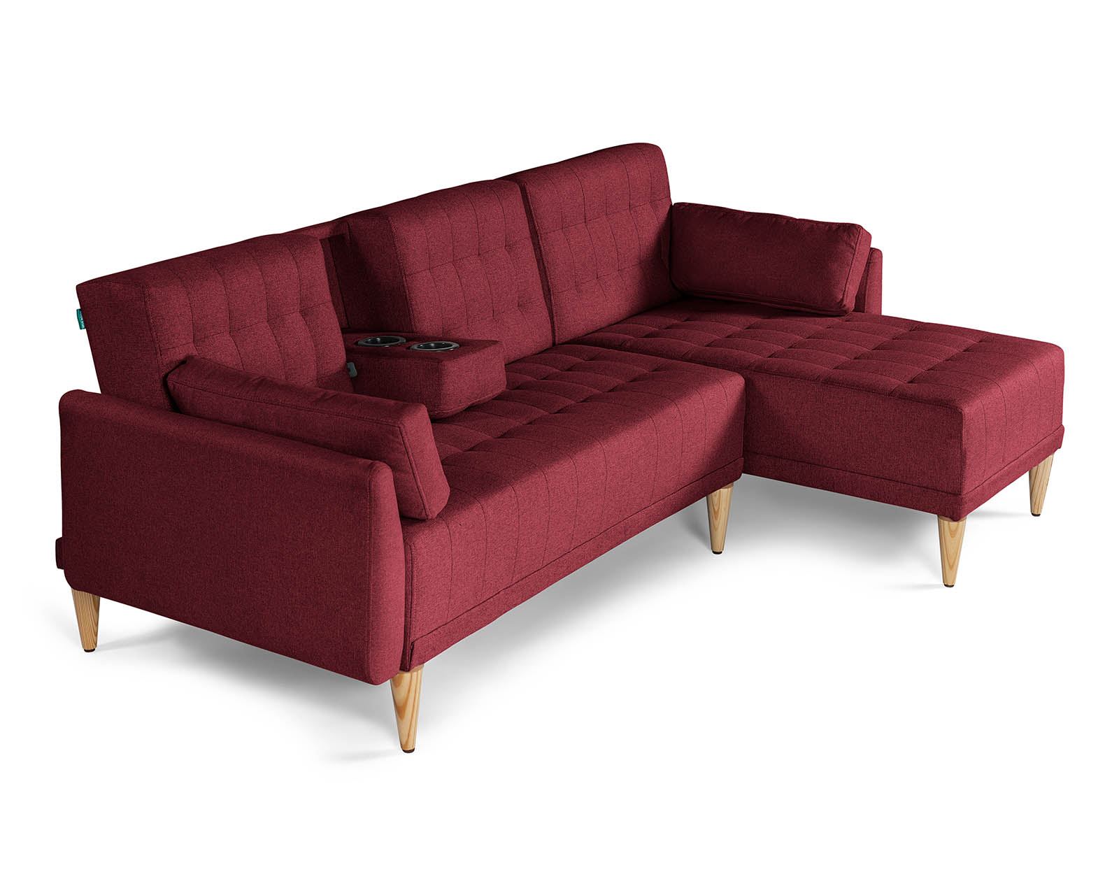 Foto 3 | Sala Modular Reversible De Lino Rojo Modelo Carlton