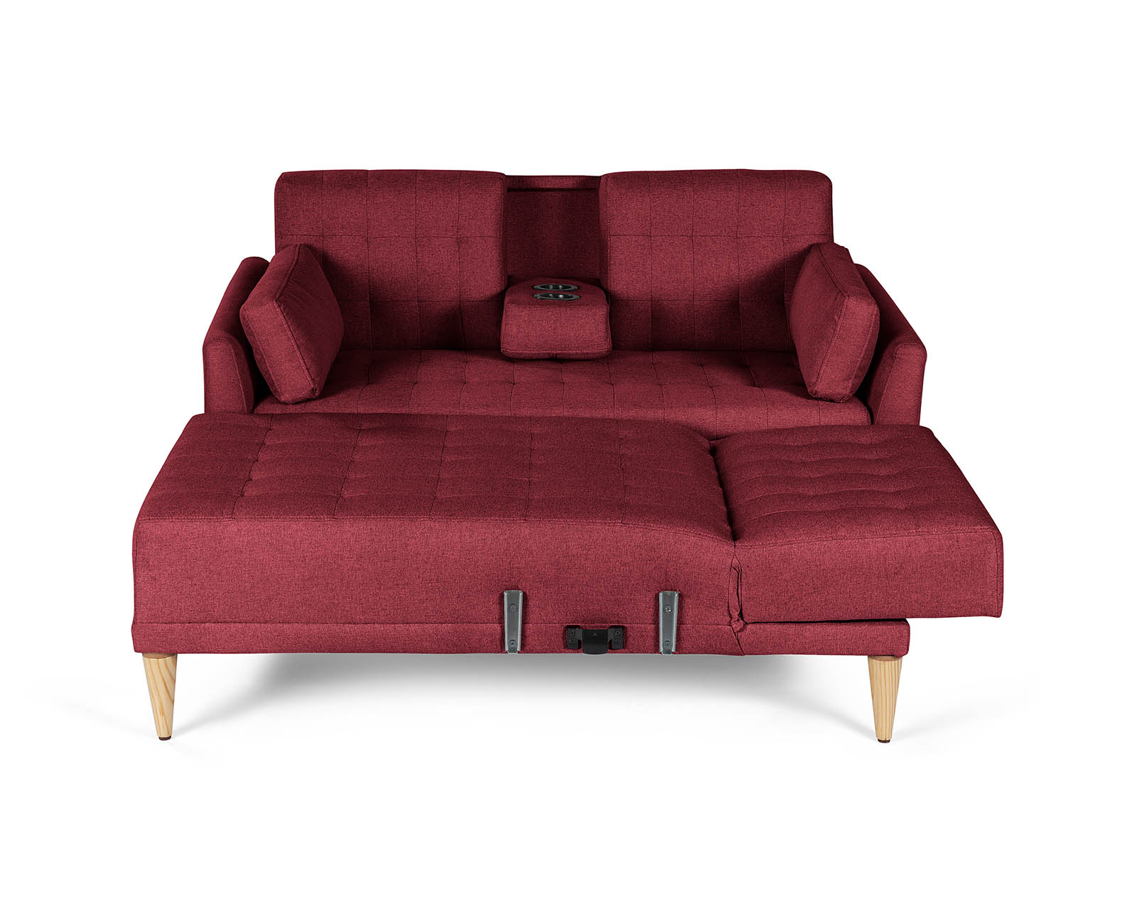 Foto 5 pulgar | Sala Modular Reversible De Lino Rojo Modelo Carlton