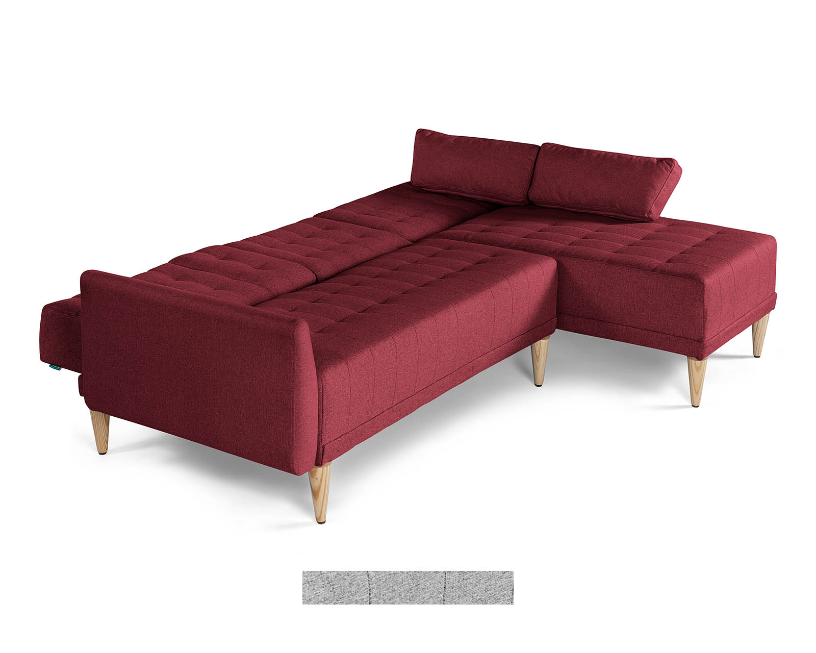 Foto 6 pulgar | Sala Modular Reversible De Lino Rojo Modelo Carlton