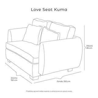 Foto 7 | Sala 3 Piezas Sofa, Love y Sillon Kuma Crema