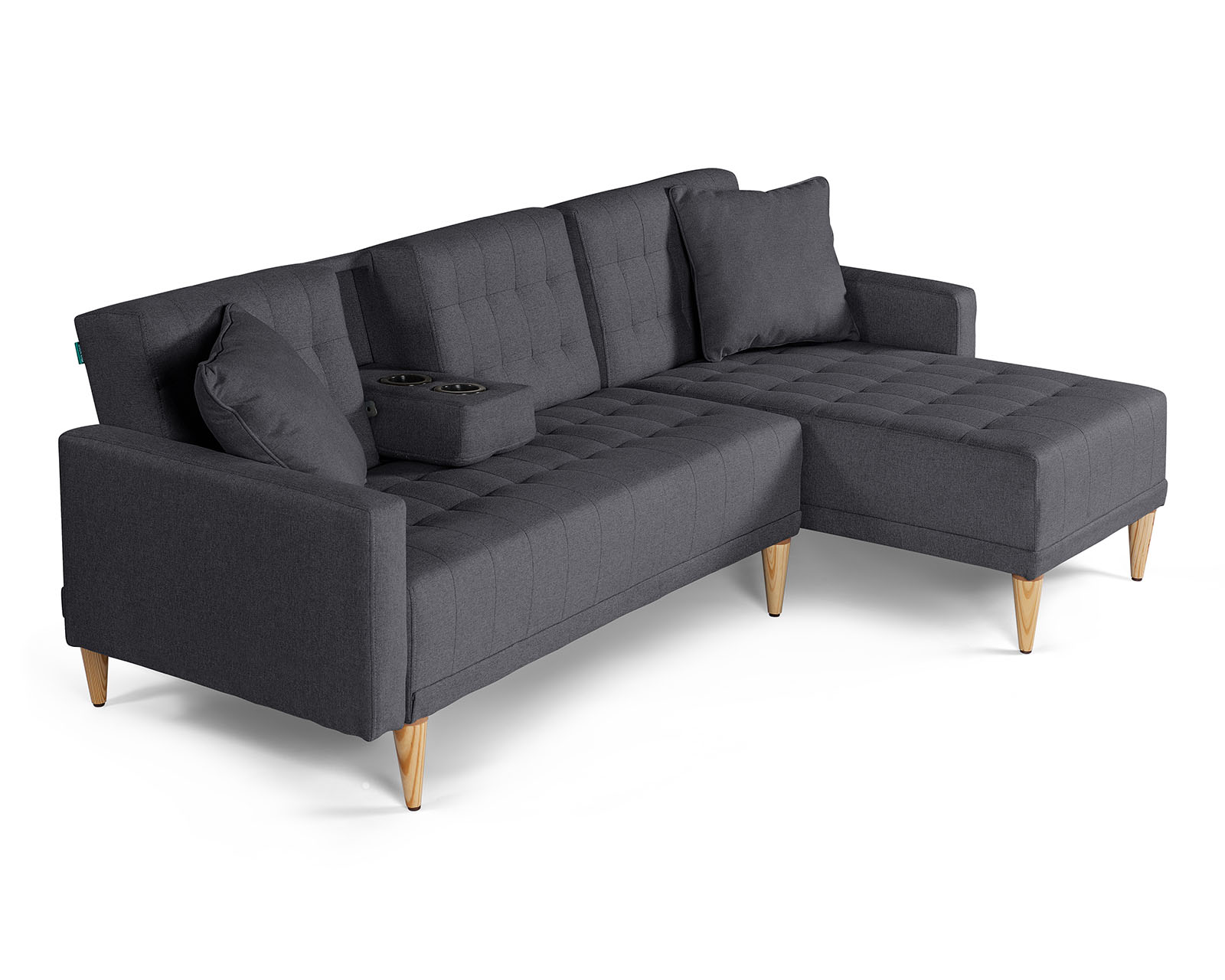 Foto 3 | Sala Modular Reversible De Lino Gris Oxford Modelo Kendall