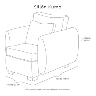 Foto 6 | Sala 3 Piezas Sofa, Love y Sillon Kuma Plata