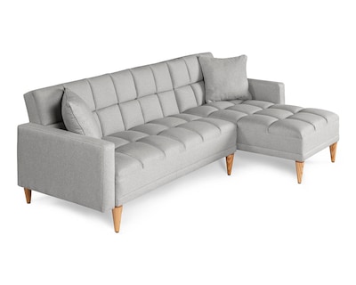 Foto 3 | Sala Modular Reversible De Lino Gris Claro Modelo Alpak