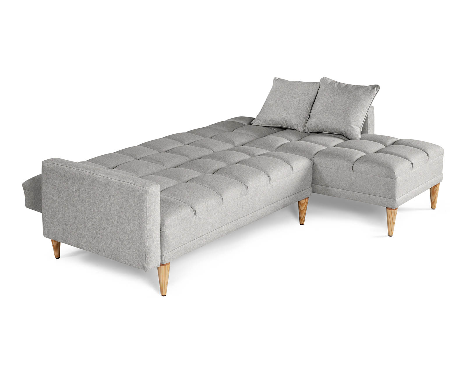 Foto 6 pulgar | Sala Modular Reversible De Lino Gris Claro Modelo Alpak