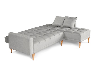 Foto 5 | Sala Modular Reversible De Lino Gris Claro Modelo Alpak