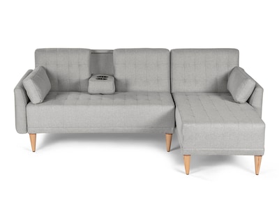 Foto 2 | Sala Modular Reversible De Lino Gris Claro Modelo Carlton