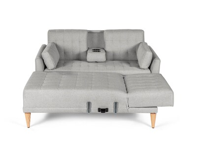 Foto 4 | Sala Modular Reversible De Lino Gris Claro Modelo Carlton