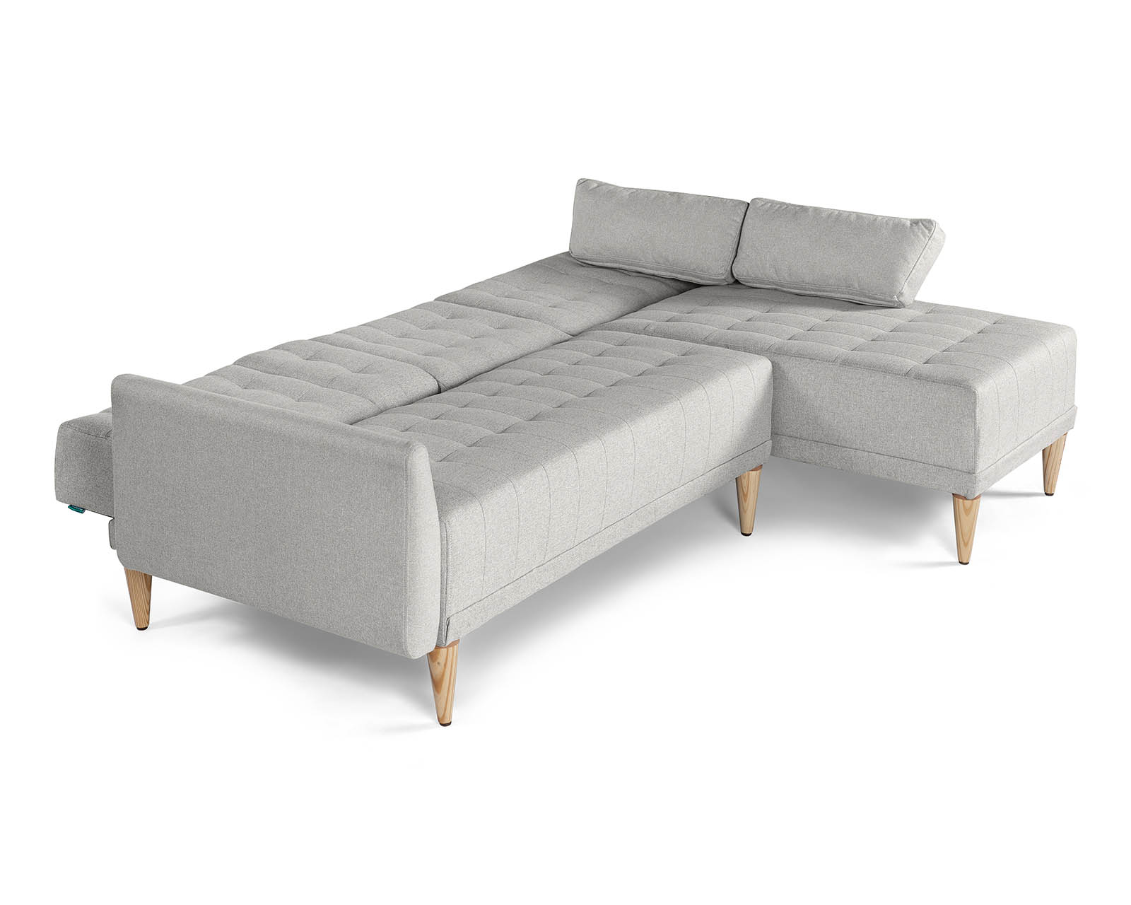 Foto 6 pulgar | Sala Modular Reversible De Lino Gris Claro Modelo Carlton