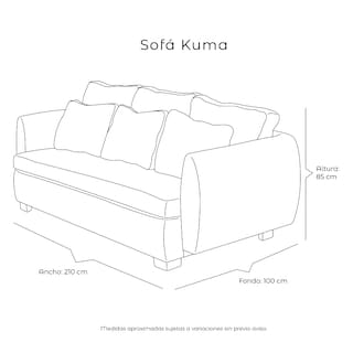 Foto 8 | Sala 3 Piezas Sofa, Love y Sillon Kuma Gris