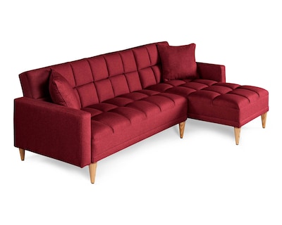 Foto 3 | Sala Modular Reversible De Lino Rojo Modelo Alpak