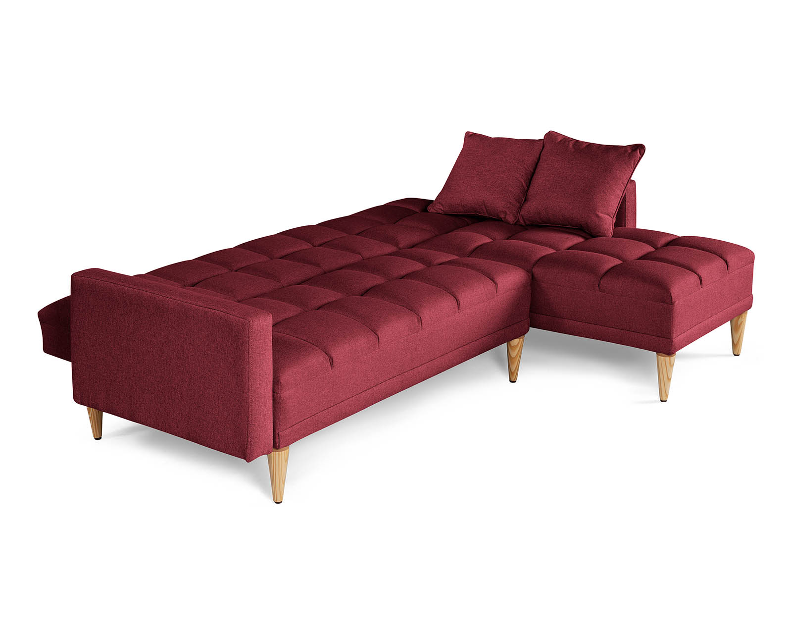 Foto 6 pulgar | Sala Modular Reversible De Lino Rojo Modelo Alpak