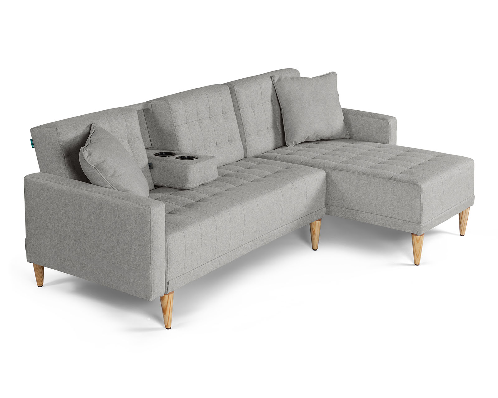 Foto 3 | Sala Modular Reversible De Lino Gris Claro Modelo Kendall