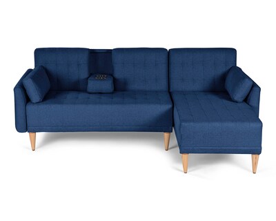 Foto 2 | Sala Modular Reversible De Lino Azul Modelo Carlton