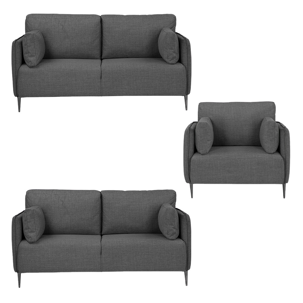 Foto 1 | Sala 3 Piezas (love, Love Y Sillon) Klint Gris Oscuro