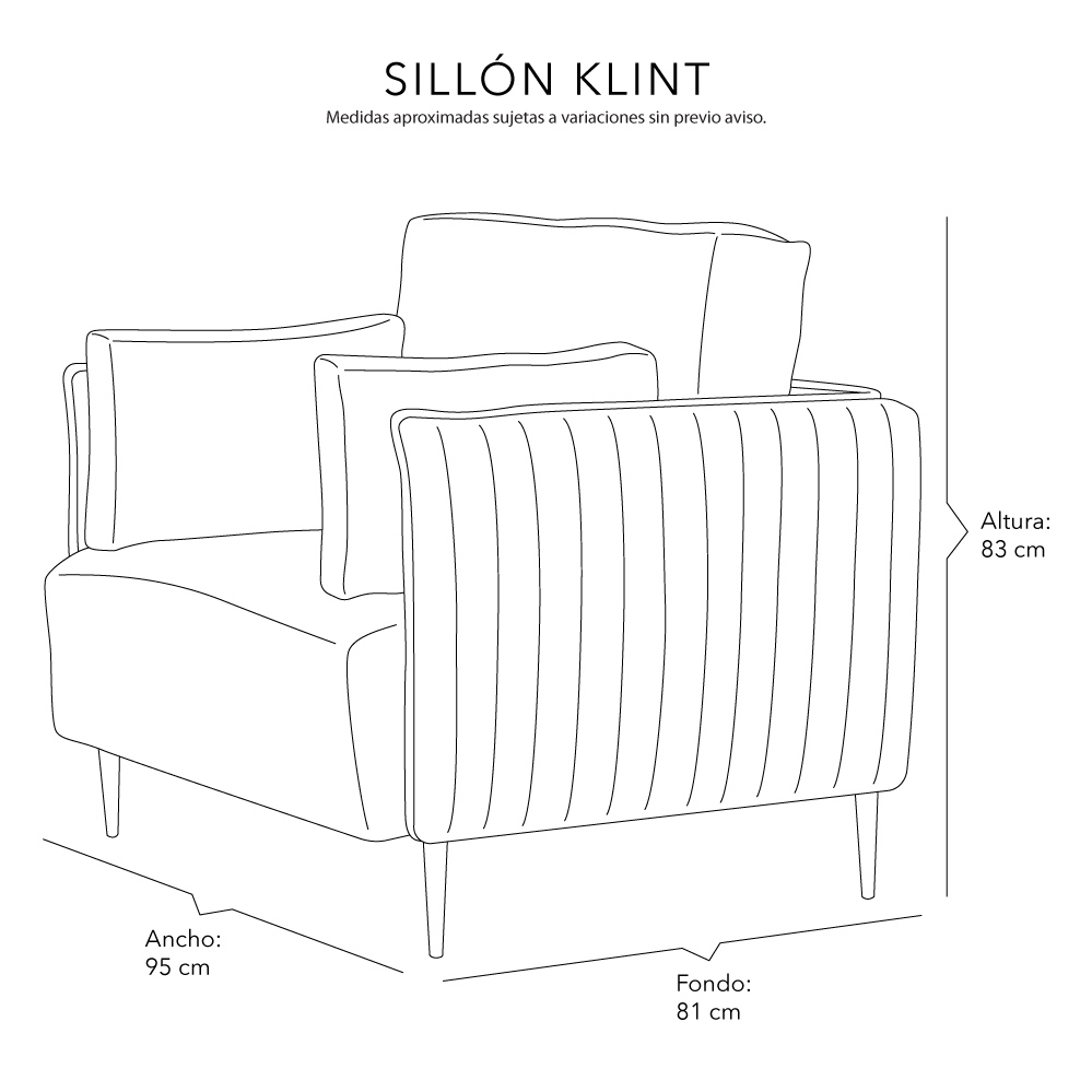 Foto 7 | Sala 3 Piezas (love, Love Y Sillon) Klint Gris Oscuro