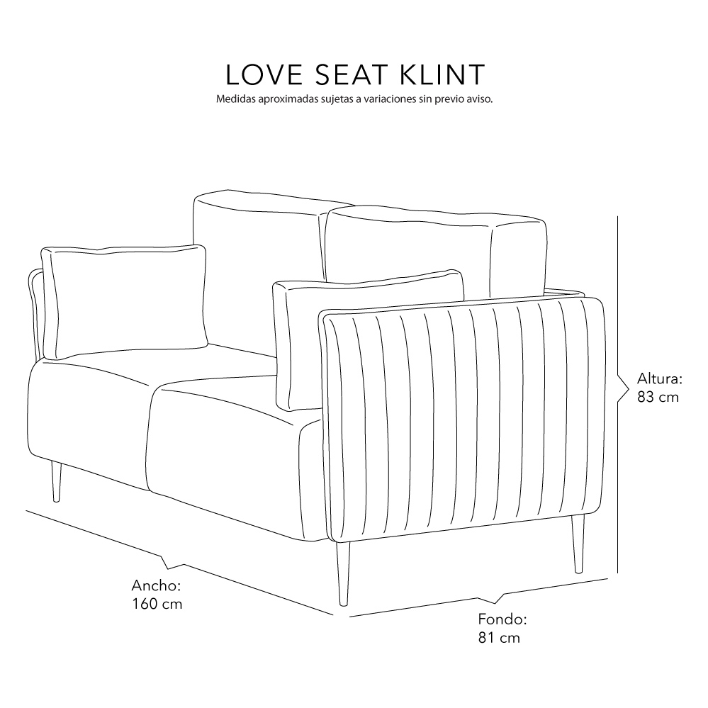 Foto 8 | Sala 3 Piezas (love, Love Y Sillon) Klint Gris Oscuro