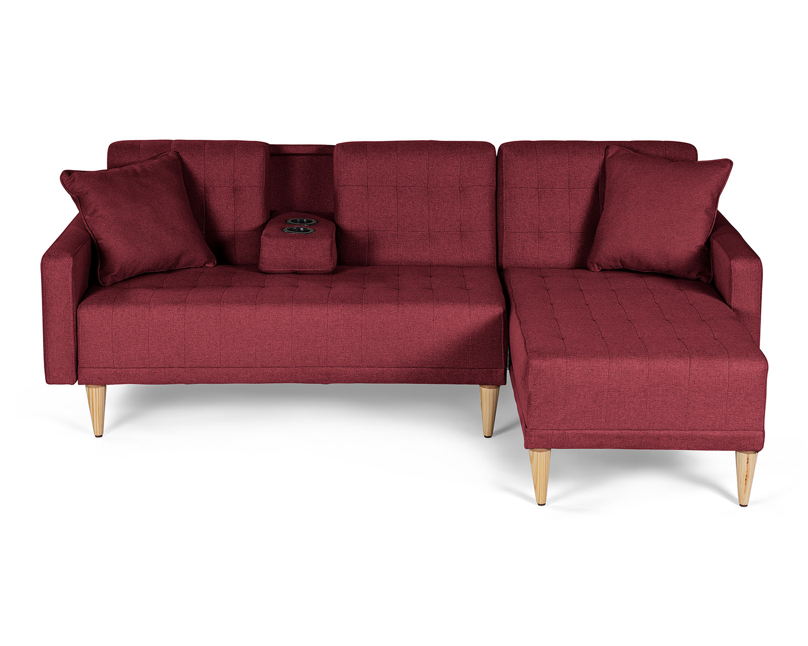 Foto 3 pulgar | Sala Modular Reversible De Lino Rojo Modelo Kendall