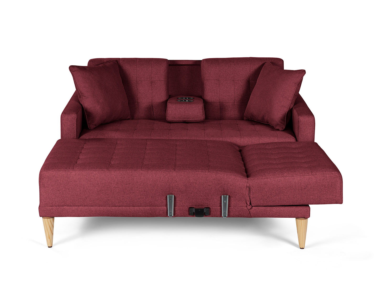 Foto 5 pulgar | Sala Modular Reversible De Lino Rojo Modelo Kendall