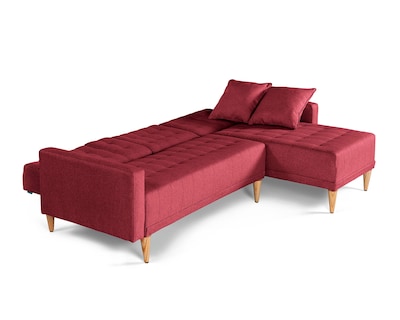 Foto 5 | Sala Modular Reversible De Lino Rojo Modelo Kendall