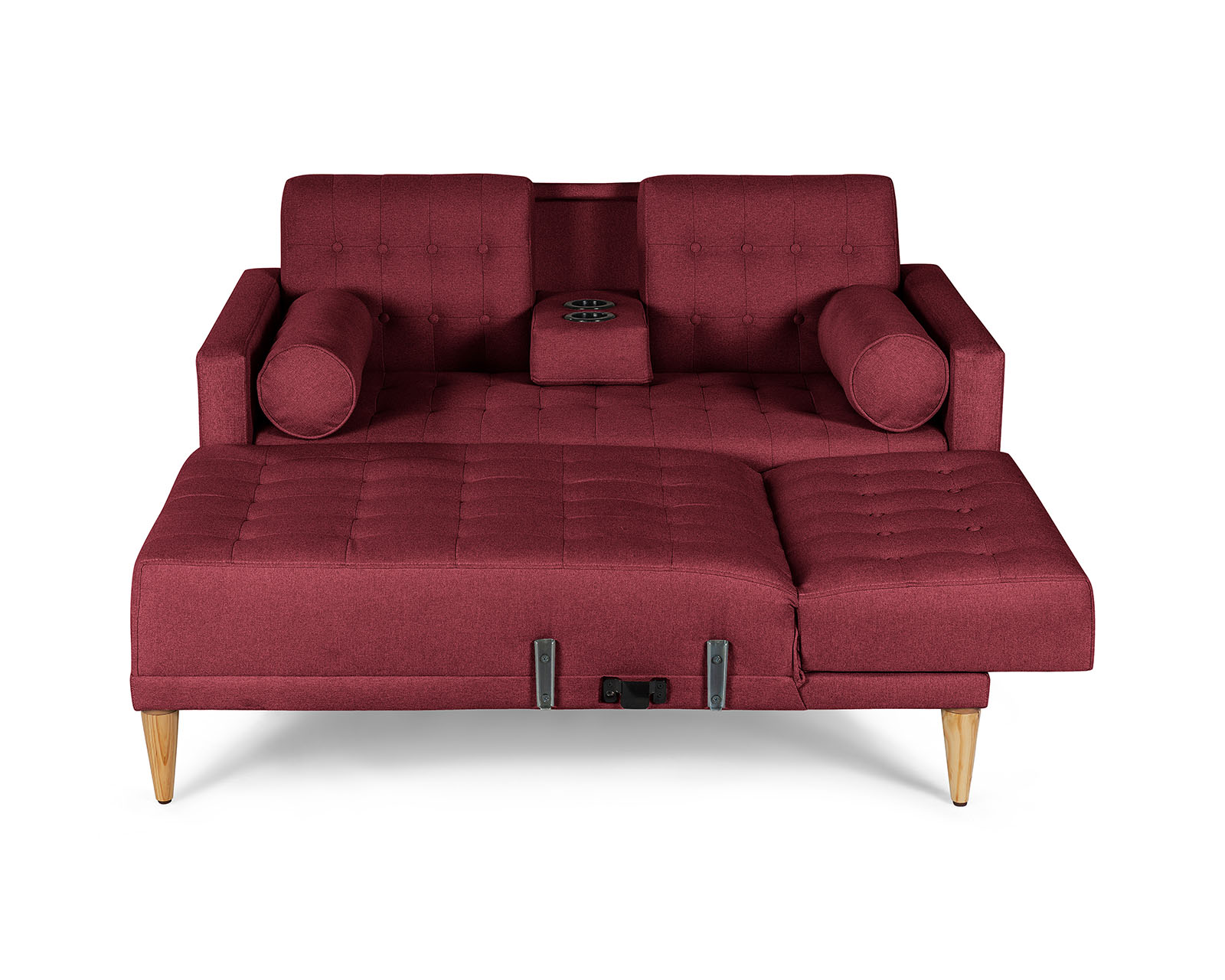 Foto 5 pulgar | Sala Modular Reversible De Lino Rojo Modelo Tyson