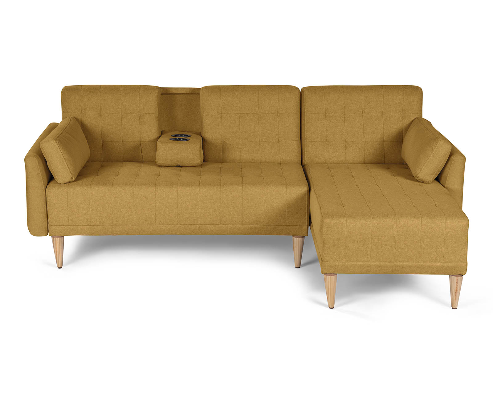 Foto 3 pulgar | Sala Modular Reversible De Lino Mostaza Modelo Carlton